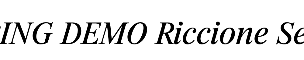  DEMO Riccione Serial Italic