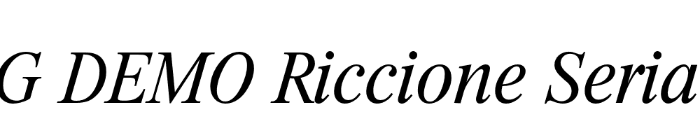  DEMO Riccione Serial Light Italic