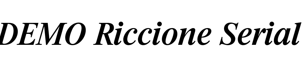  DEMO Riccione Serial Medium Italic