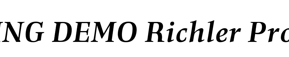  DEMO Richler Pro Bold Italic