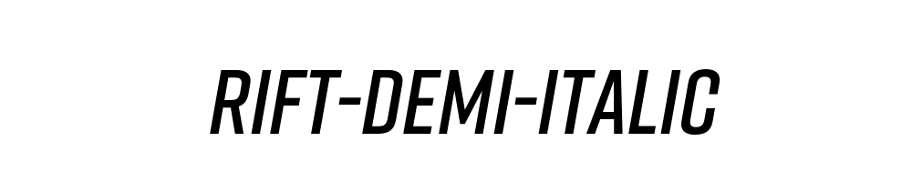 Rift-Demi-Italic