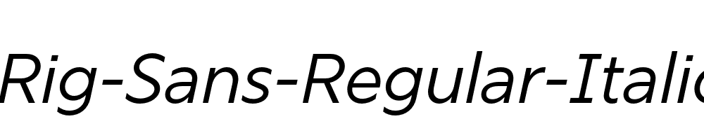 Rig-Sans-Regular-Italic