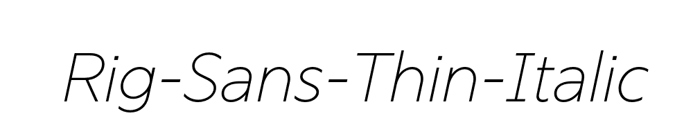 Rig-Sans-Thin-Italic