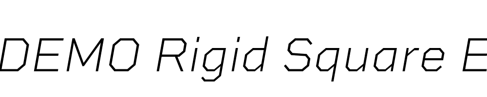  DEMO Rigid Square ExtraLight Italic