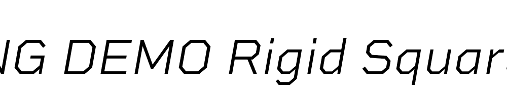  DEMO Rigid Square Light Italic