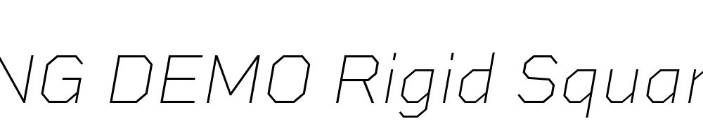  DEMO Rigid Square Thin Italic