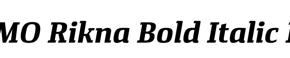 FSP DEMO Rikna Bold Italic Regular