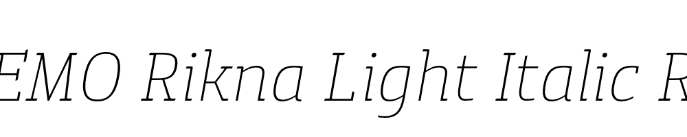 FSP DEMO Rikna Light Italic Regular