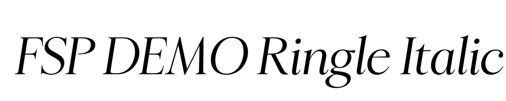 FSP DEMO Ringle Italic