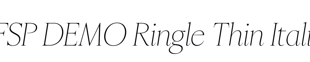 FSP DEMO Ringle Thin Italic