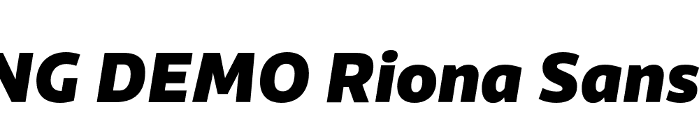  DEMO Riona Sans Black Italic