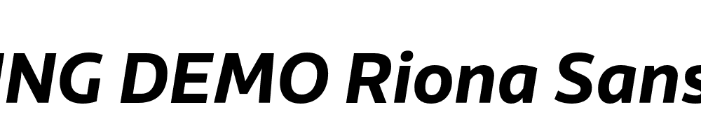  DEMO Riona Sans Bold Italic