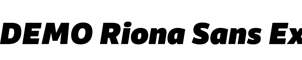  DEMO Riona Sans ExtraBlack Italic