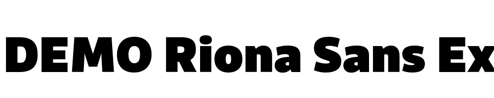  DEMO Riona Sans ExtraBlack Italic