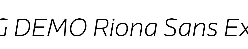  DEMO Riona Sans ExtraLight Italic