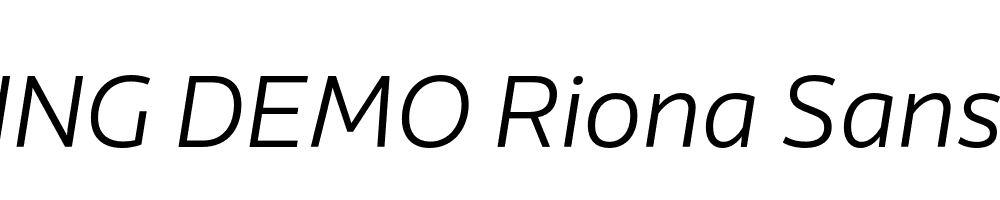  DEMO Riona Sans Light Italic