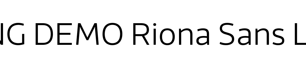  DEMO Riona Sans Light Regular