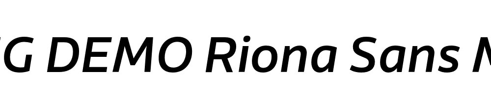  DEMO Riona Sans Medium Italic