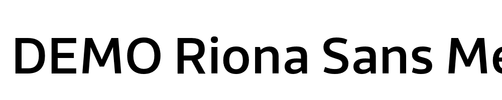  DEMO Riona Sans Medium Regular