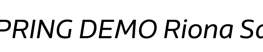  DEMO Riona Sans Italic