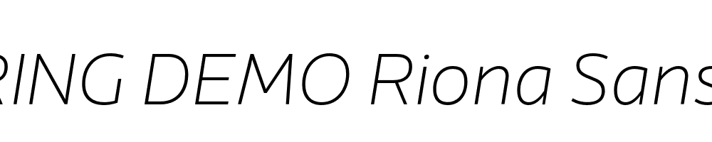  DEMO Riona Sans Thin Italic