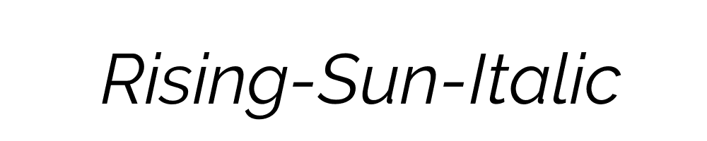 Rising-Sun-Italic