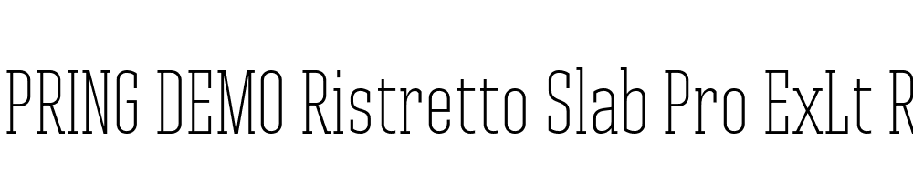  DEMO Ristretto Slab Pro ExLt Regular