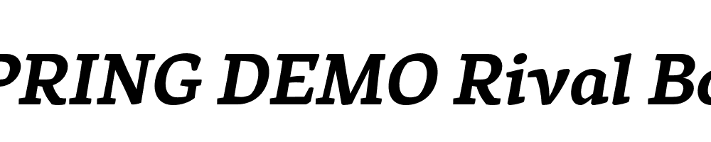  DEMO Rival Bold Italic