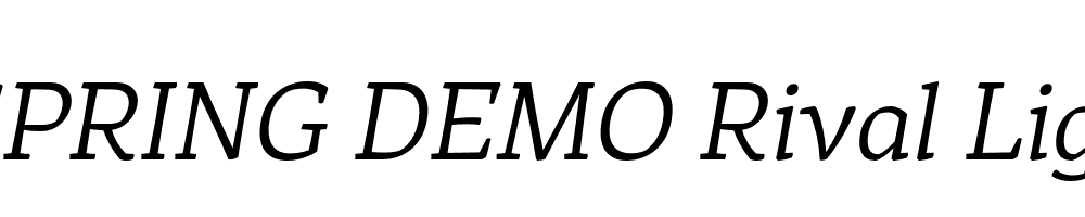  DEMO Rival Light Italic