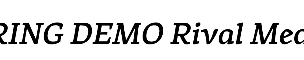  DEMO Rival Medium Italic