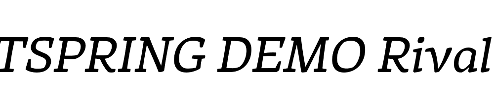  DEMO Rival Italic