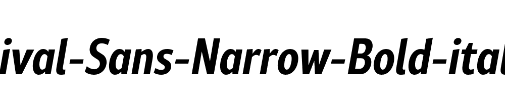 Rival-Sans-Narrow-Bold-italic