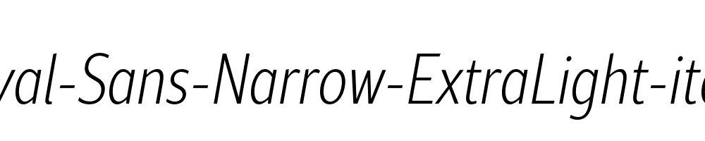 Rival-Sans-Narrow-ExtraLight-italic