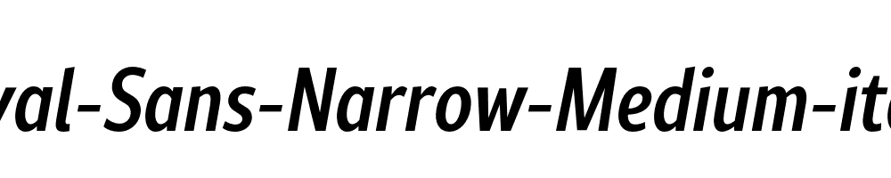 Rival-Sans-Narrow-Medium-italic