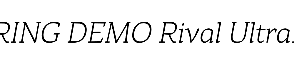  DEMO Rival UltraLight Italic