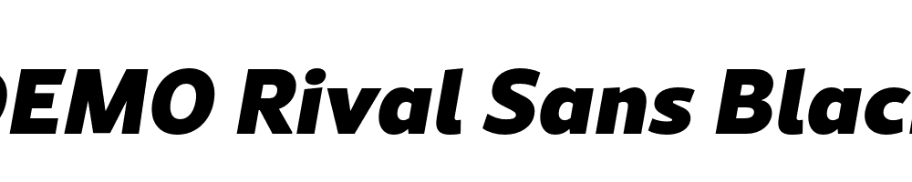  DEMO Rival Sans Black italic Regular