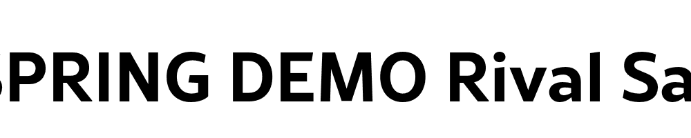  DEMO Rival Sans Bold