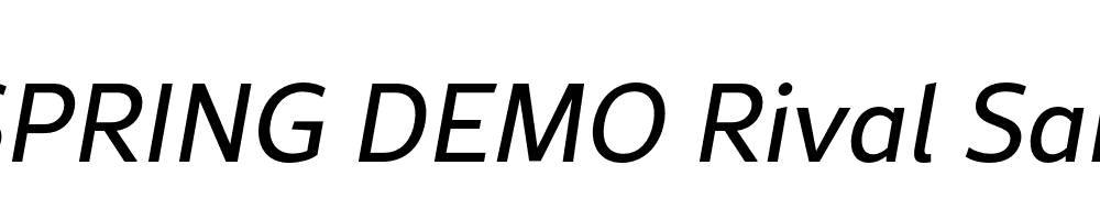  DEMO Rival Sans Italic