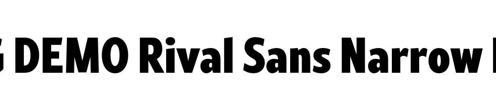  DEMO Rival Sans Narrow Black Regular