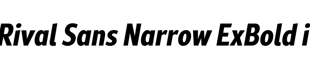  DEMO Rival Sans Narrow ExBold italic Regular