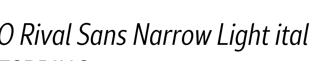  DEMO Rival Sans Narrow Light italic Regular