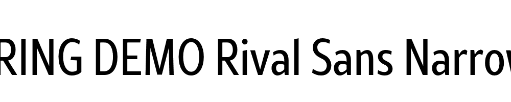  DEMO Rival Sans Narrow Regular