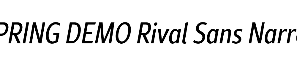  DEMO Rival Sans Narrow Italic