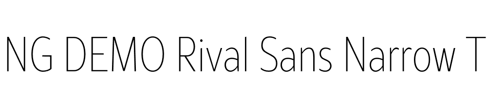  DEMO Rival Sans Narrow Thin Regular