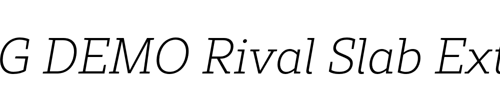  DEMO Rival Slab ExtraLight Italic