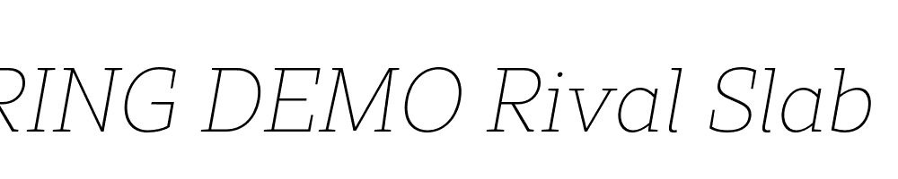  DEMO Rival Slab Thin Italic