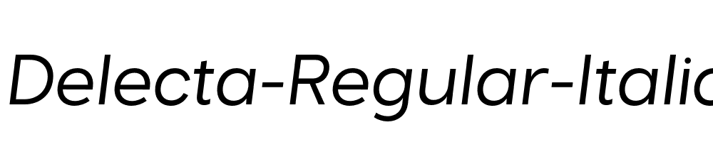 Delecta-Regular-Italic