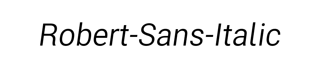 Robert-Sans-Italic