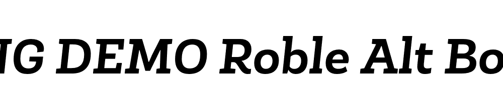  DEMO Roble Alt Bold Bold Italic