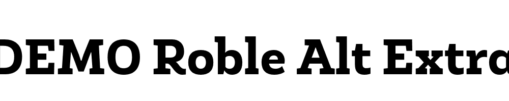  DEMO Roble Alt ExtraBold ExtraBold